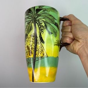 Large Ceramic Tea / Coffee Mug Travel / Vacation Themed